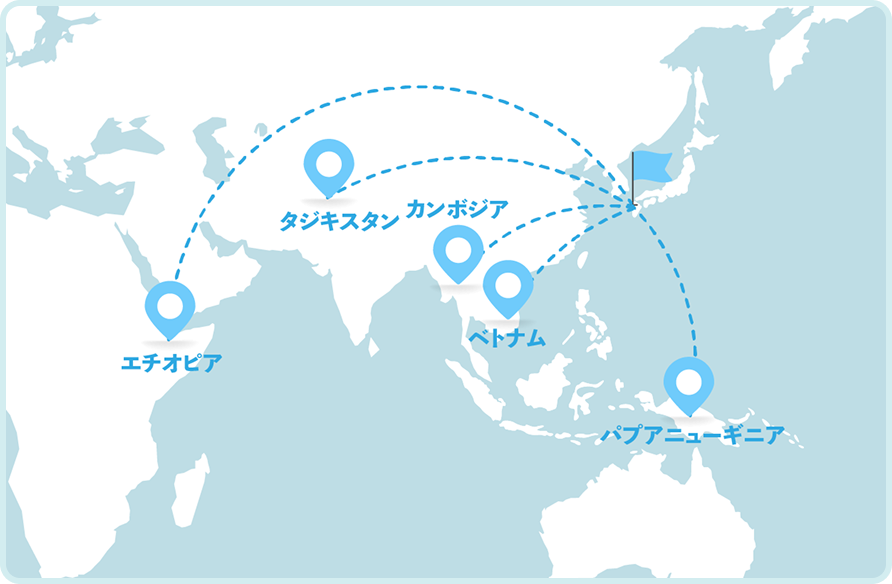 海外の事業エリア地図
